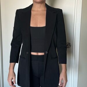 Elizabeth and James Structured 3/4 sleeve blazer, 2